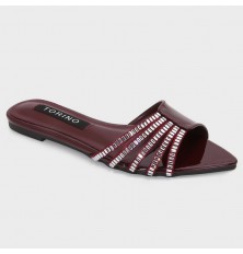 ZX3162 نعال مسطح مزين بالستراس