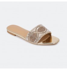HX219 Shiny flat slippers