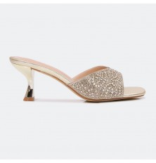 BXQ1756 Shiny mid-heel...