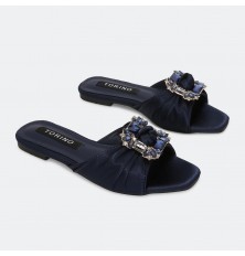 ZX3319 نعال مسطح مزين ببروش