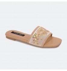 ZX3321 نعال مسطح مزين بالترتر