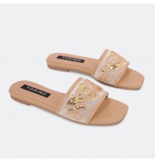 ZX3321 نعال مسطح مزين بالترتر