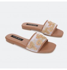 ZX3323 Flat slippers with a...