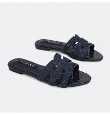ZX3329 نعال فلات مزين بالستراس