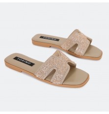 ZX3335 نعال مسطح مزين بالخرز