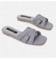 ZX2747 Flat leather slippers