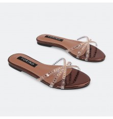 ZX2923 flat slippers with a...