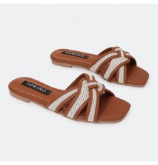 ZX2977  نعال مسطح ذو نقشة...
