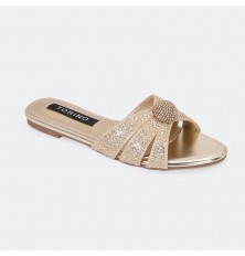 ZX2987 نعال مسطح مزين ببروش...