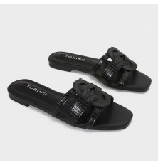 ZX3143  نعال مسطح ذو نقشة...