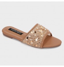 ZX3176  نعال مسطح مزين...
