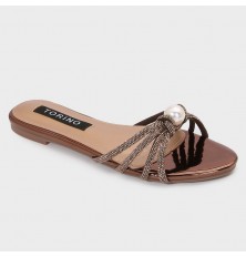 ZX3181 نعال مسطح مزين بحبال...