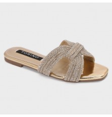 ZX3184  نعال مسطح فخم مزين...