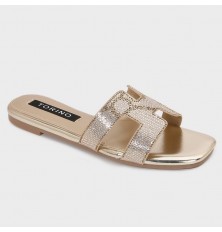 ZX3249 نعال فلات عصري مزين...