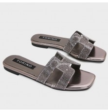 ZX3249 نعال فلات عصري مزين...
