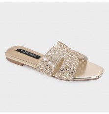 ZX3256 نعال مسطح شيك مزين...