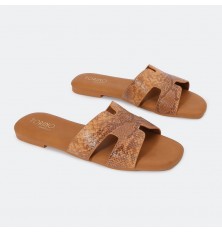 OX2857 نعال مسطح عصري بنقشة...