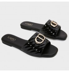 OX3214 نعال فلات مزين ببروش