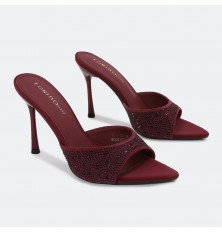 HXQ639 Heeled slippers with...