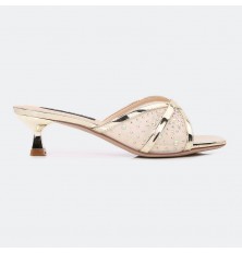 HXQG16 Shiny heel slippers...