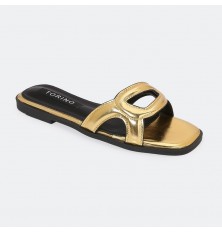 ZX2983 نعال فلات لامع