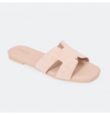 OX3036 Flat slippers with a...
