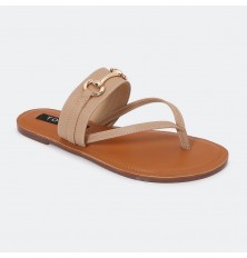 ZX2753 Flat slippers with a...