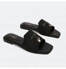OX3281 Flat slippers with a...